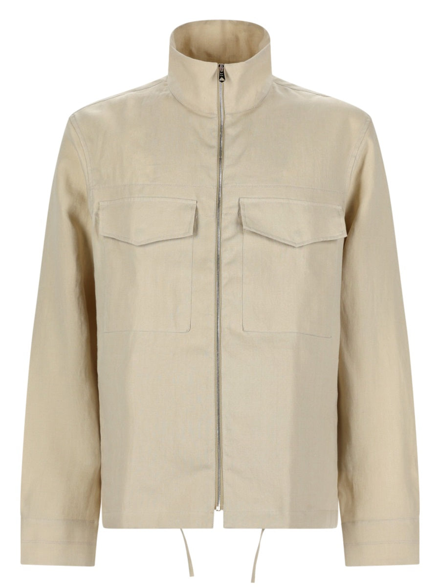 Overshirt Jacket Beige Linen