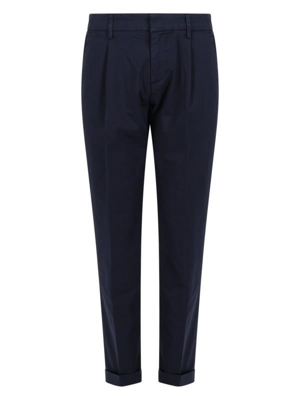 Trousers Capri Blue Cotton