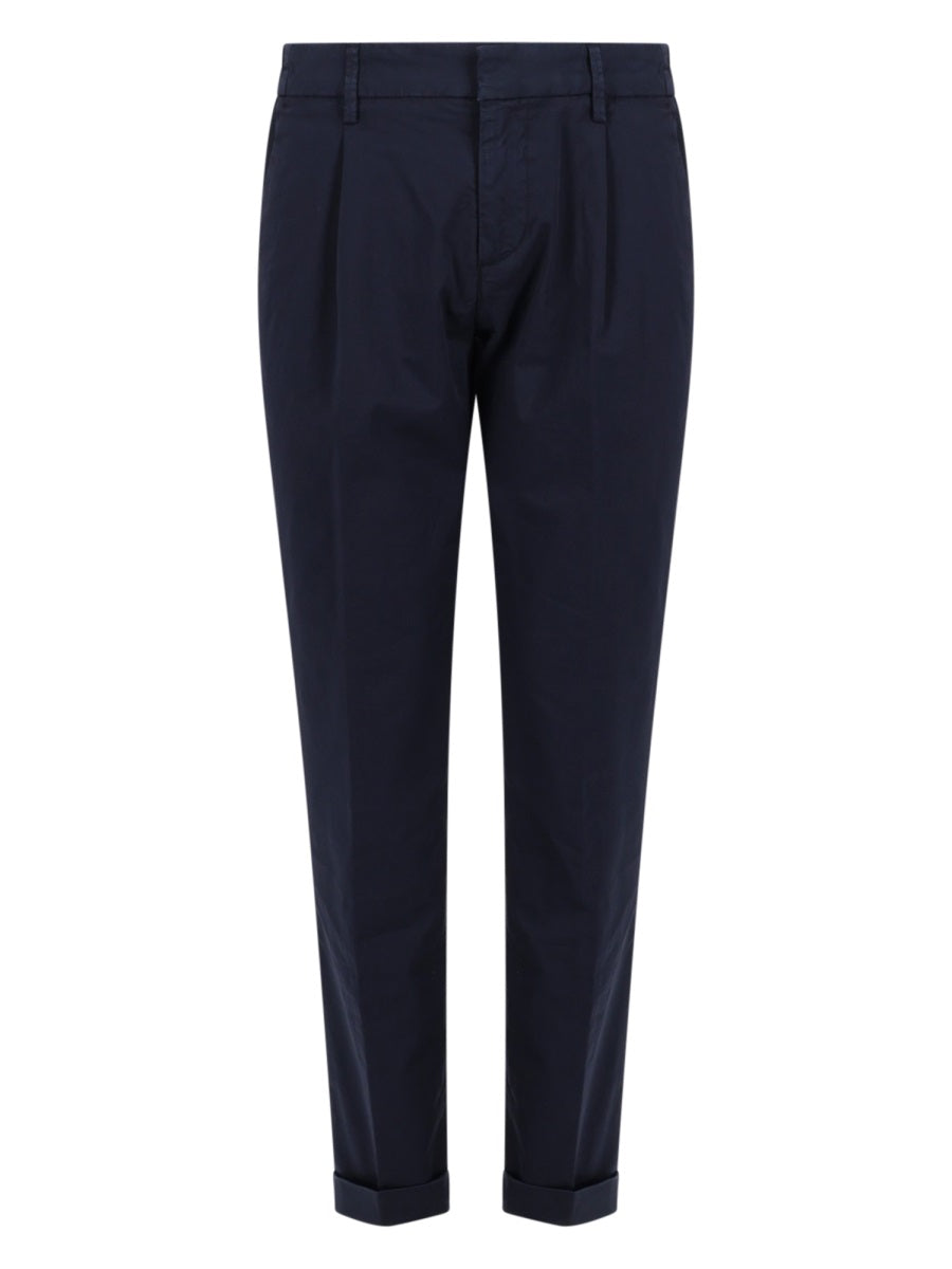 Trousers Capri Blue Cotton
