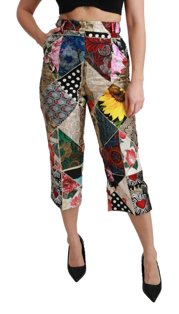 Dolce & Gabbana 45% Silk trousers in multicolor