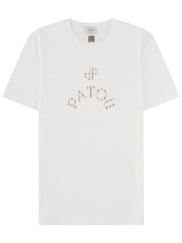 T-Shirt With Logo White Cotton T-shirts