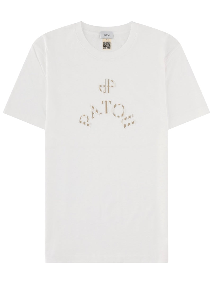 T-Shirt With Logo White Cotton T-shirts