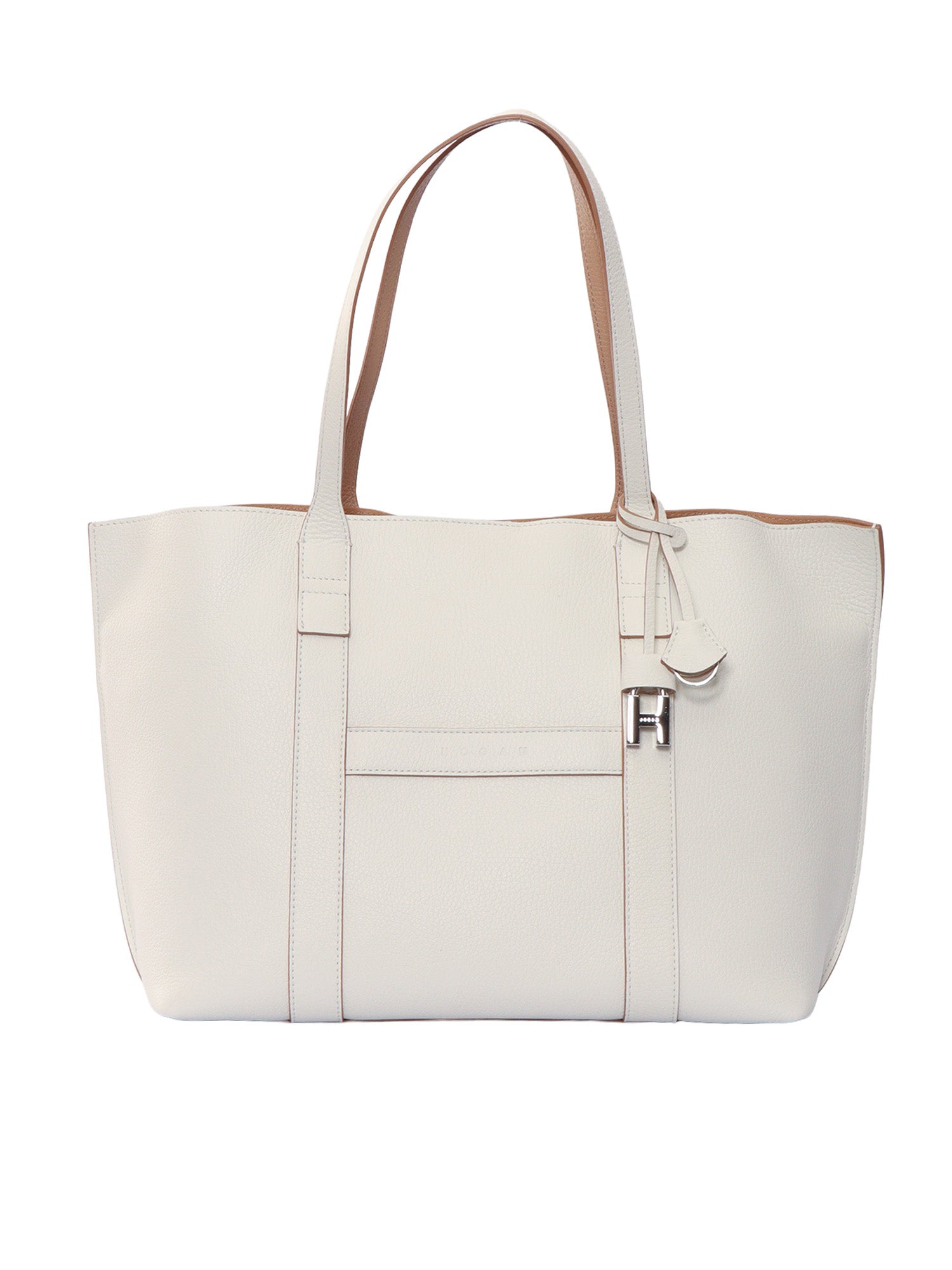 SCRIPT SHOPPING MEDIA BAG White Calfskin Handbag