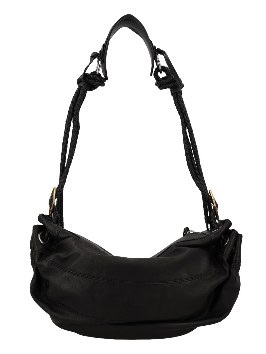 Shoulder Bag Maia Black Lamb Leather