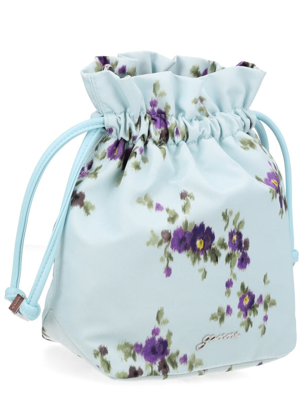 Printed Nylon Pouch White Recycled Polyamide Clutch Bags