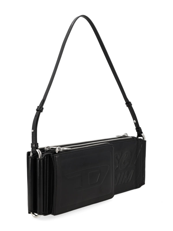 Shoulder Bag Flag-D Black Polyurethane
