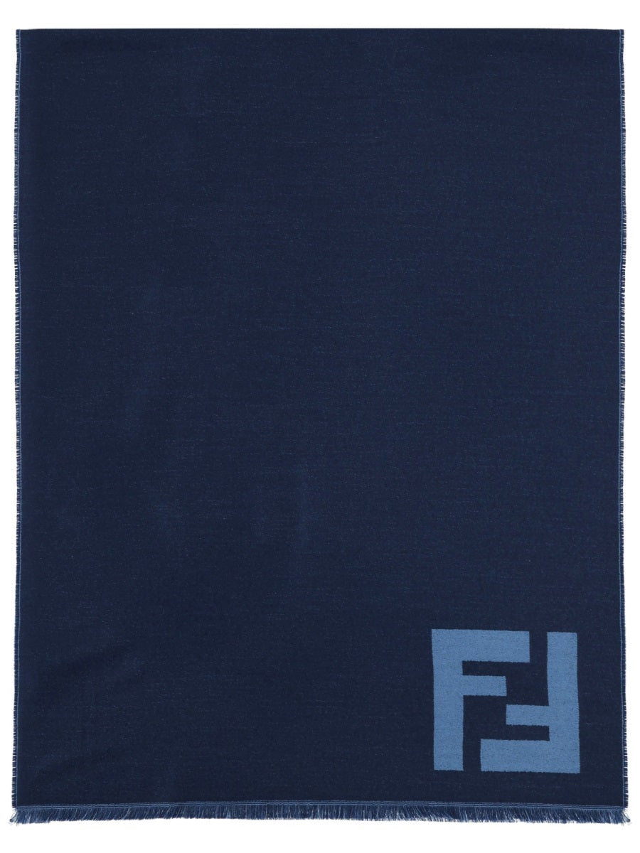 Wool Scarf Blue Virgin