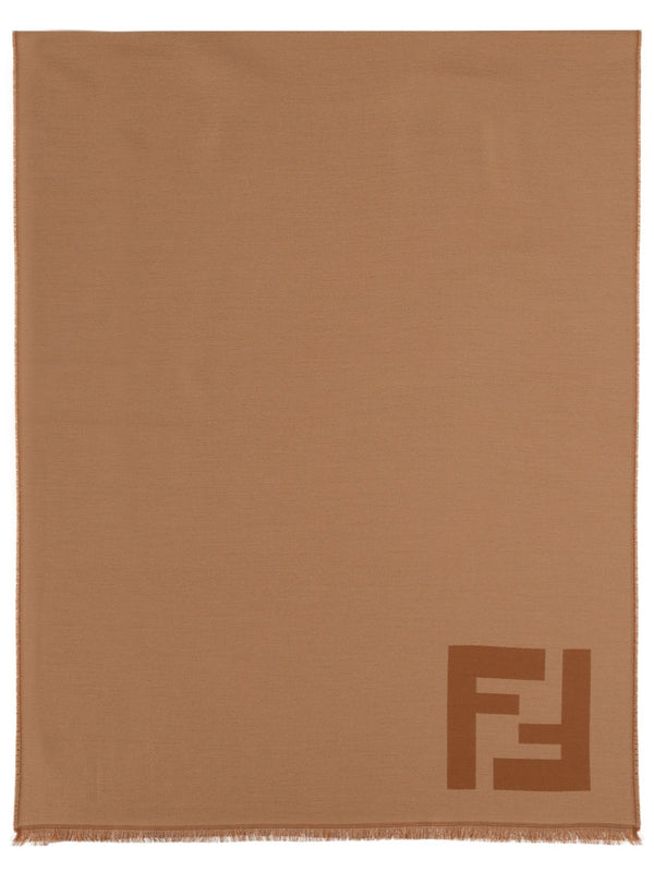 Wool Scarf Beige Virgin