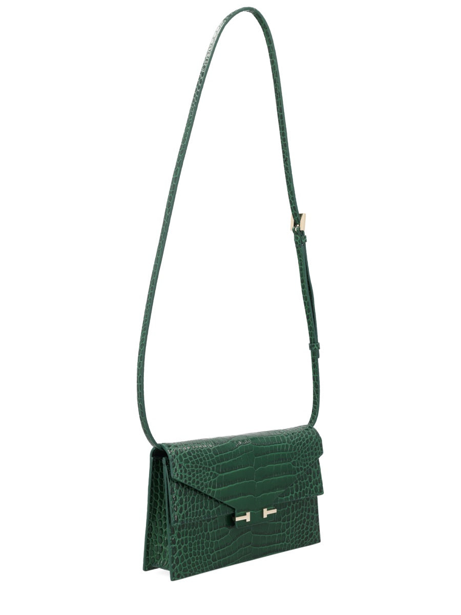 Mini Leather Shoulder Bag Green Calf