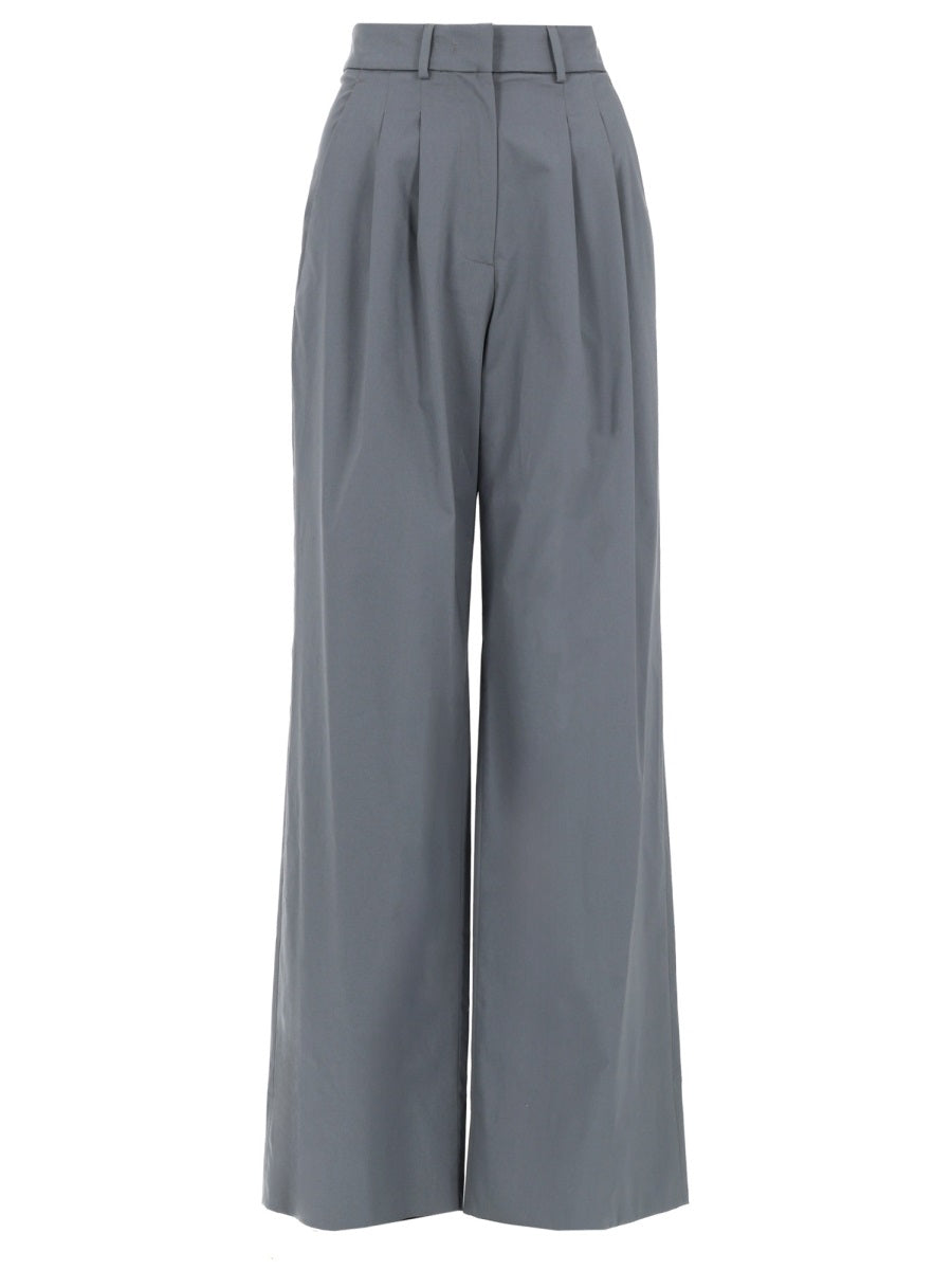 Trousers Frankie Grey Gabardine Cotton