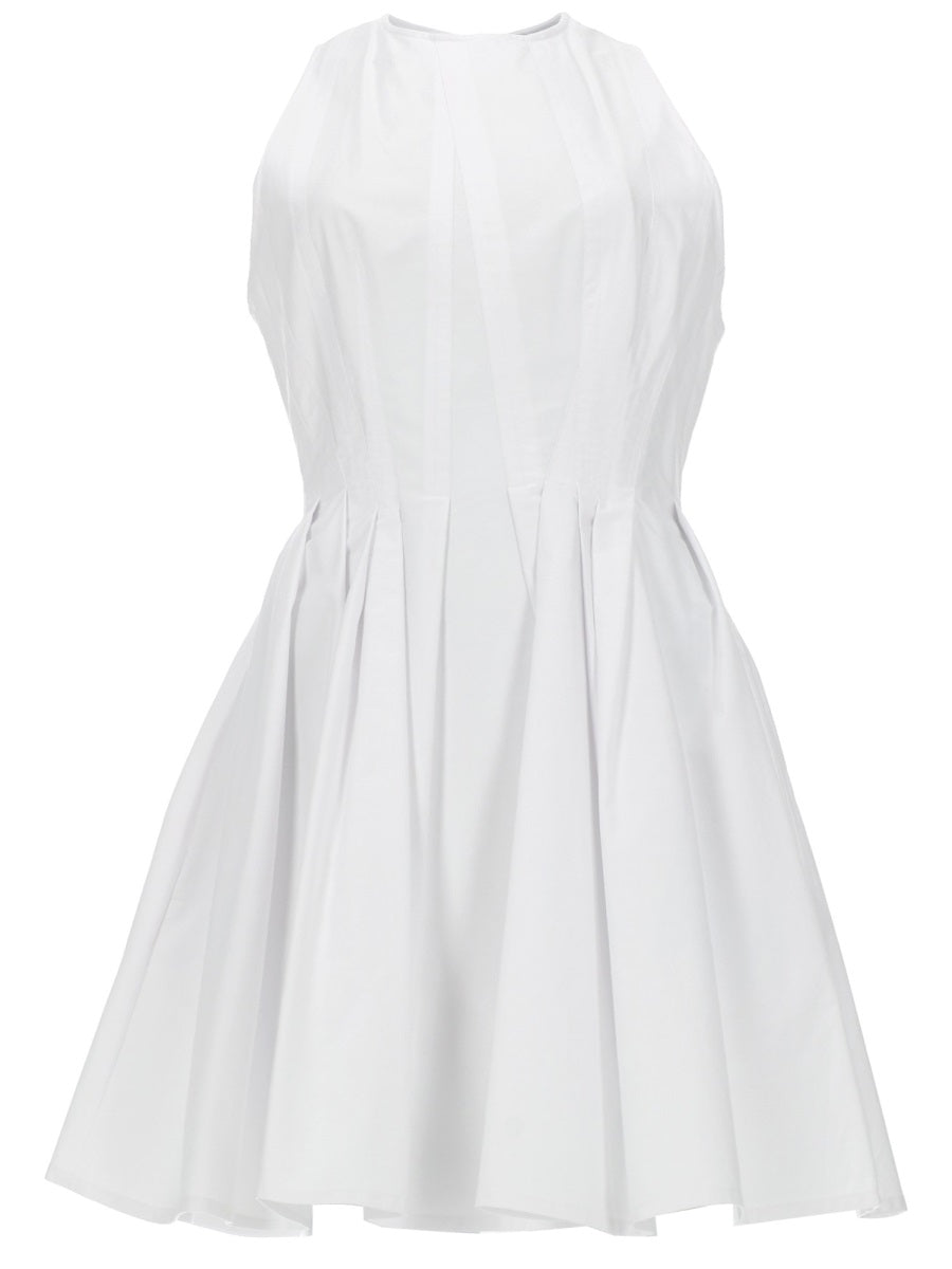 Cotton Short Dress White