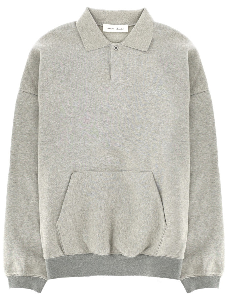 Sweatshirt Signature 90s Grey Cotton Polyester Sweatshirts