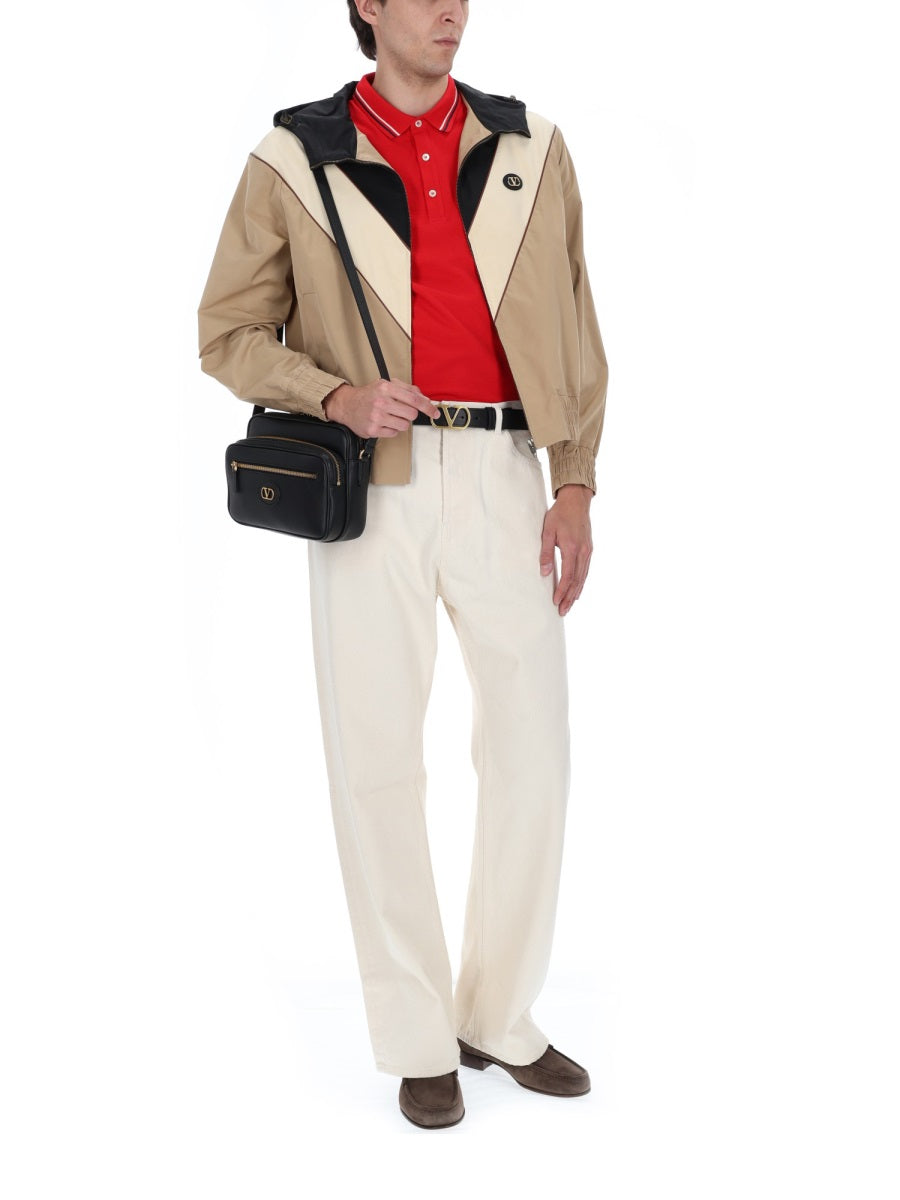 Jacket Vlogo Signature Beige Polyester