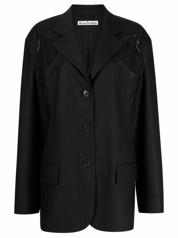 Jacket Deconstructed Black Wool