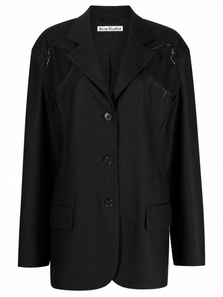 Jacket Deconstructed Black Wool