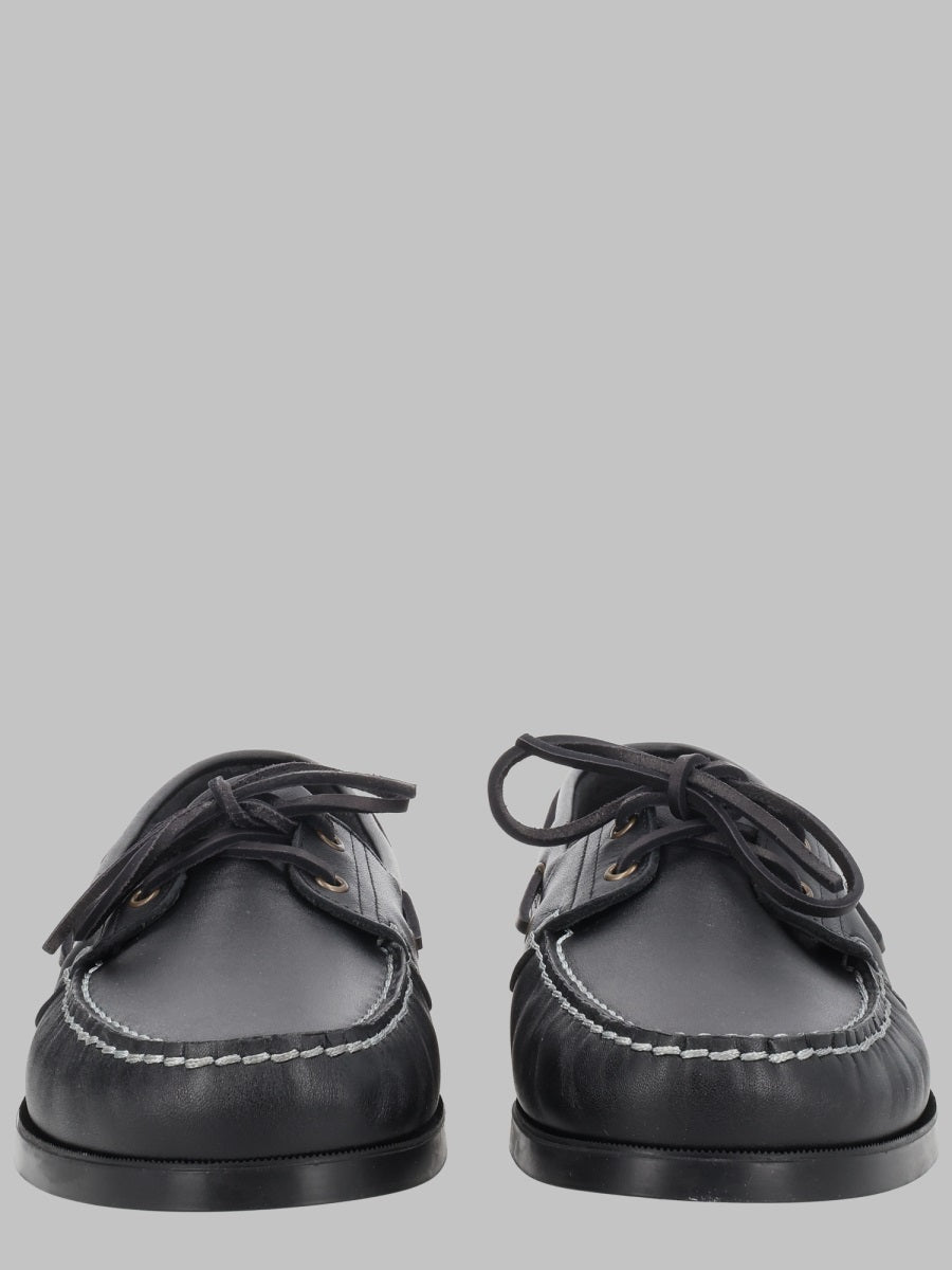 Moccasin Barth Black Calf Leather Loafers