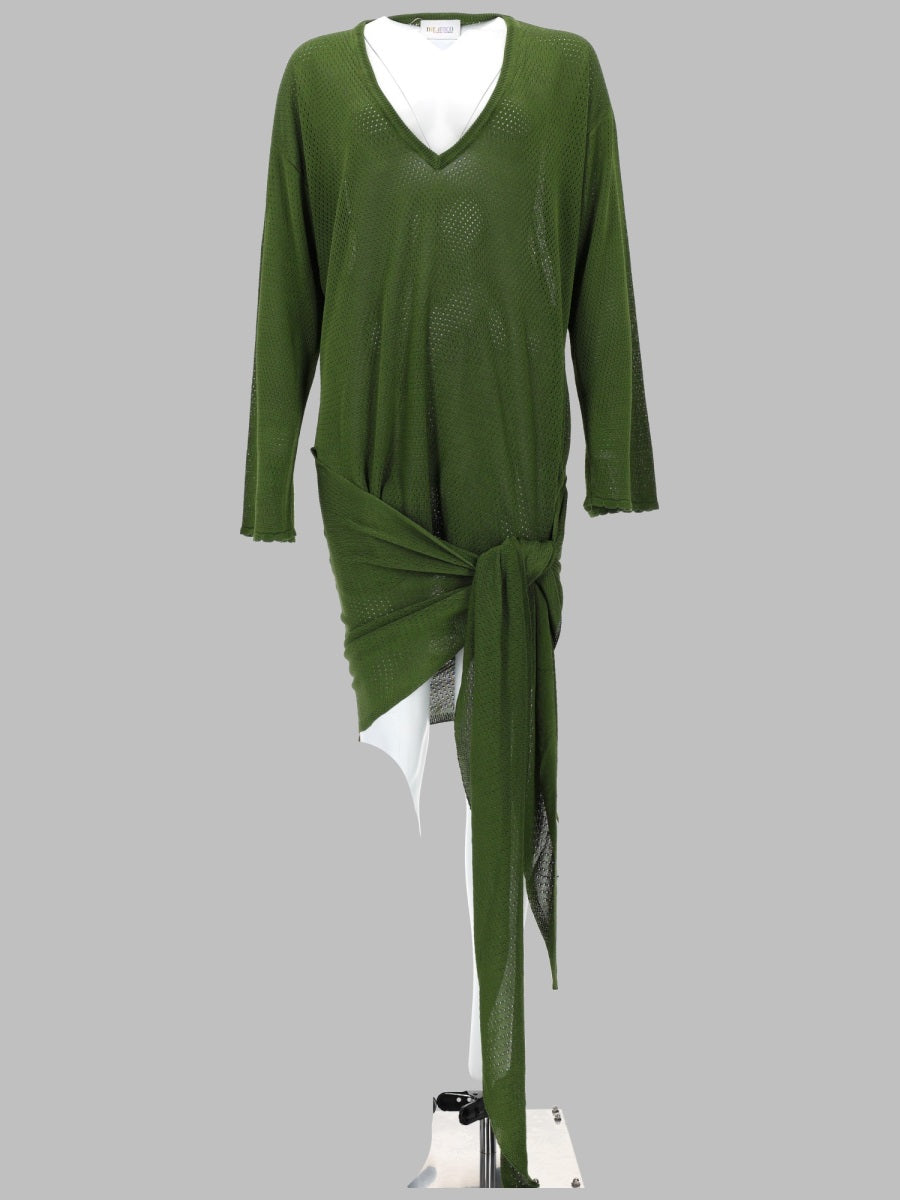 Dress Mini Draped Viscose Green