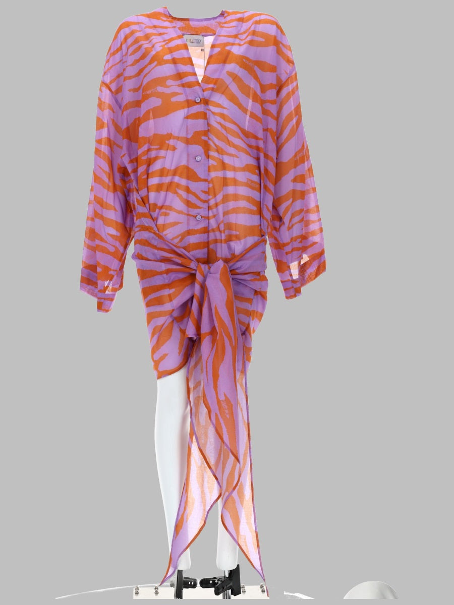 Mini Wrap Dress Multicolour Cotton