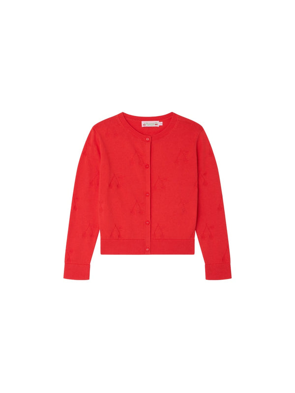 Cardigan Lysia Red Cotton Jumpers