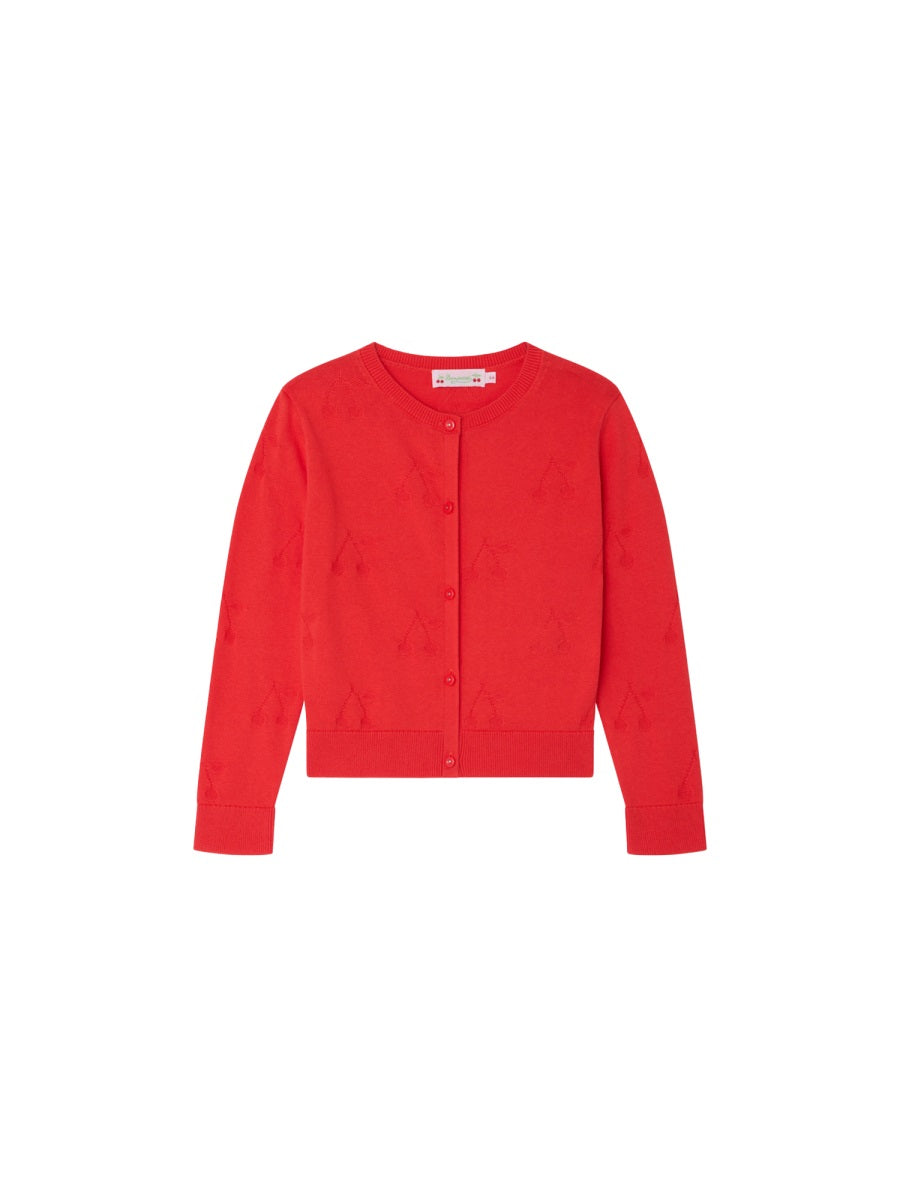 Cardigan Lysia Red Cotton Jumpers