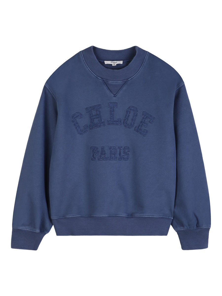 Sweatshirt With Logo White Cotton - Trimming: Sweatshirts