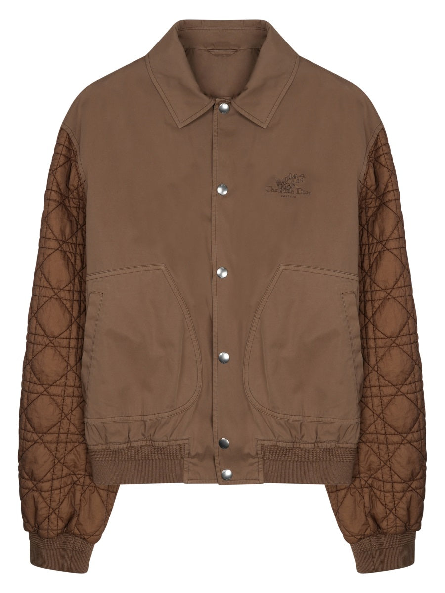 Jacket With Logo, Cotton Brown