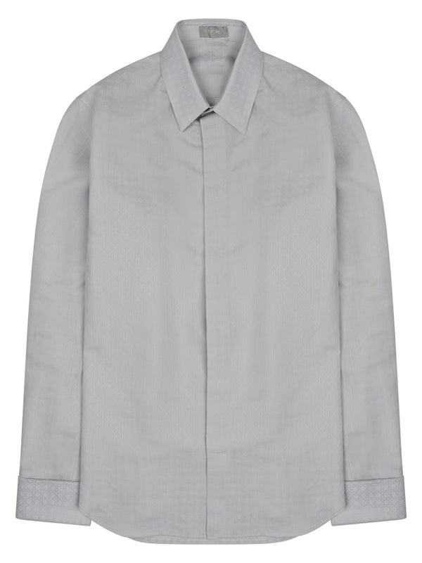 Shirt Monogram Grey Silk