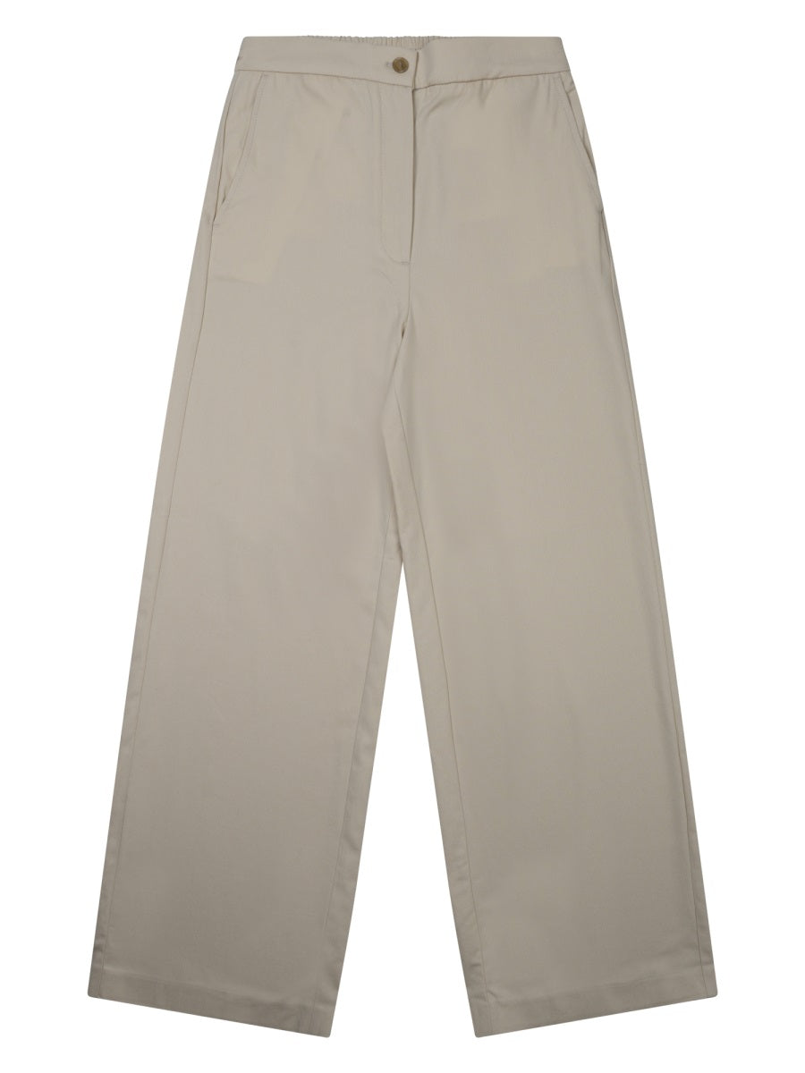 Palazzo Trousers Charm Cotton Beige