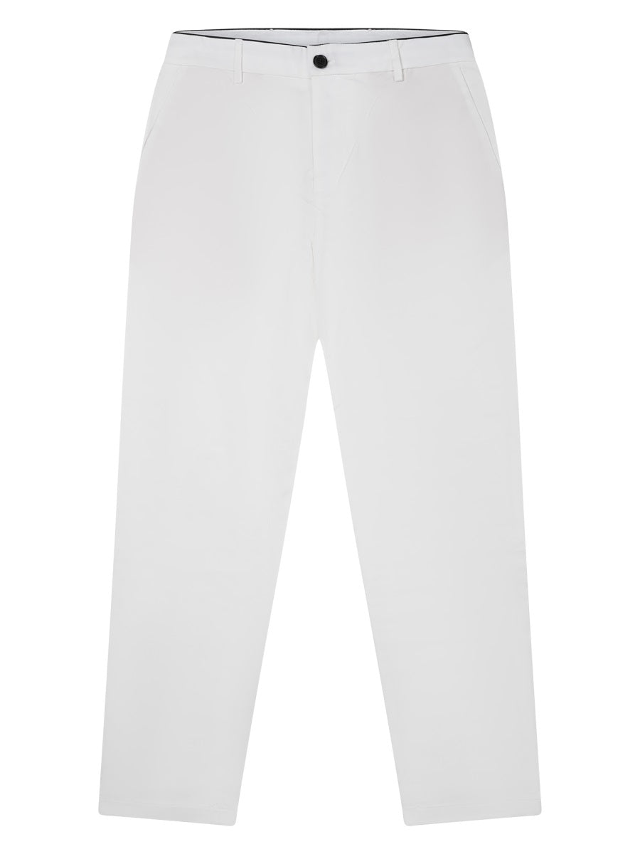 Trousers Prince White Cotton Elastane