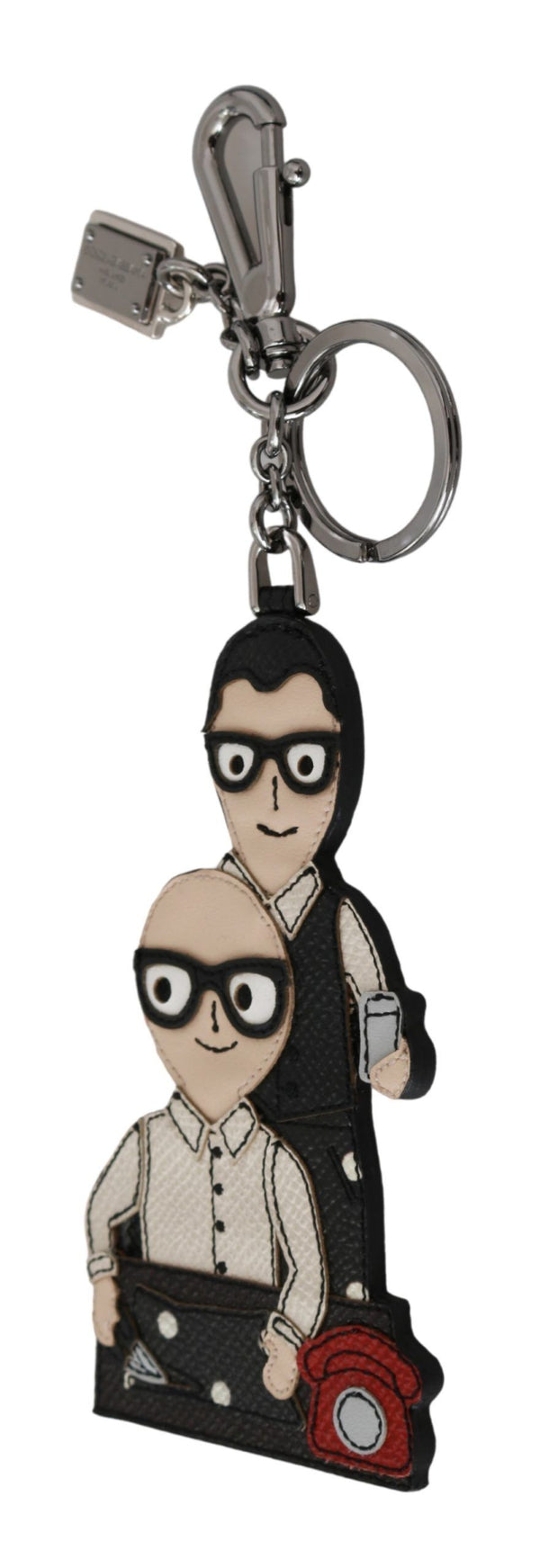 Dolce & Gabbana Brass chain and clasp key case in black