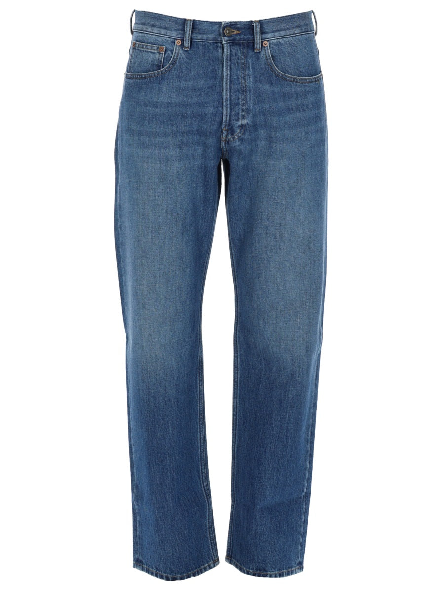 Five-Pocket Denim Jeans Cotton