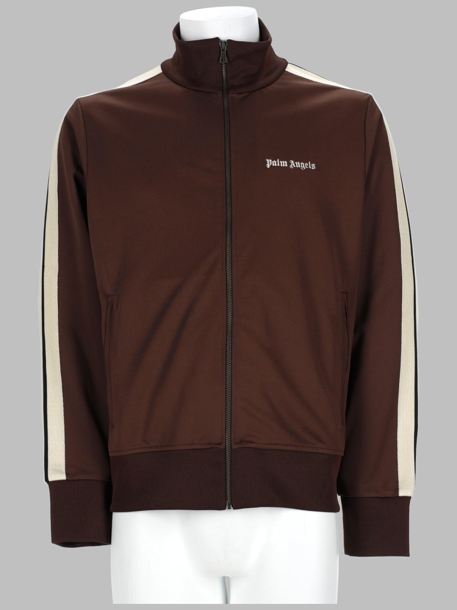 Zip-Up Sweatshirt Brown Polyester Sweatshirts