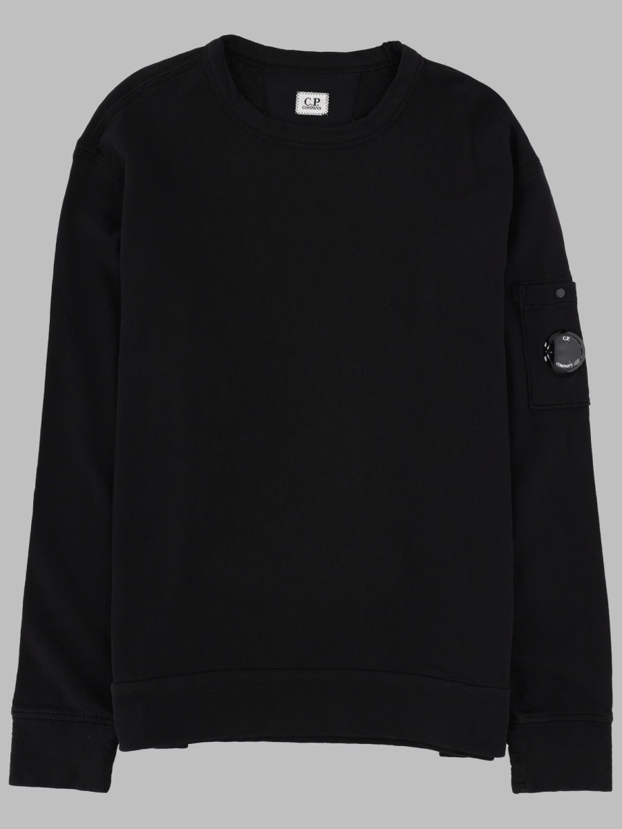 Sweatshirt With Logo Patch Black Cotton Sweatshirts