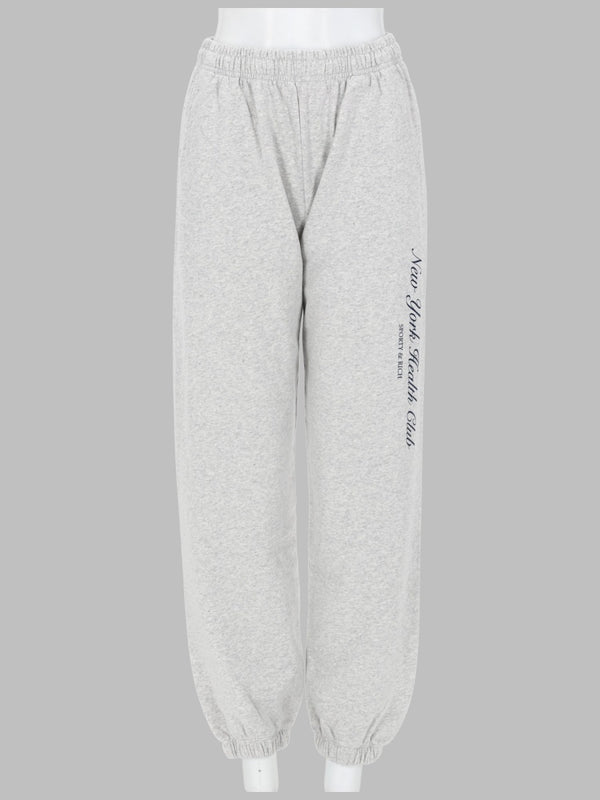 Sport Trousers Ny Health Club Grey Cotton