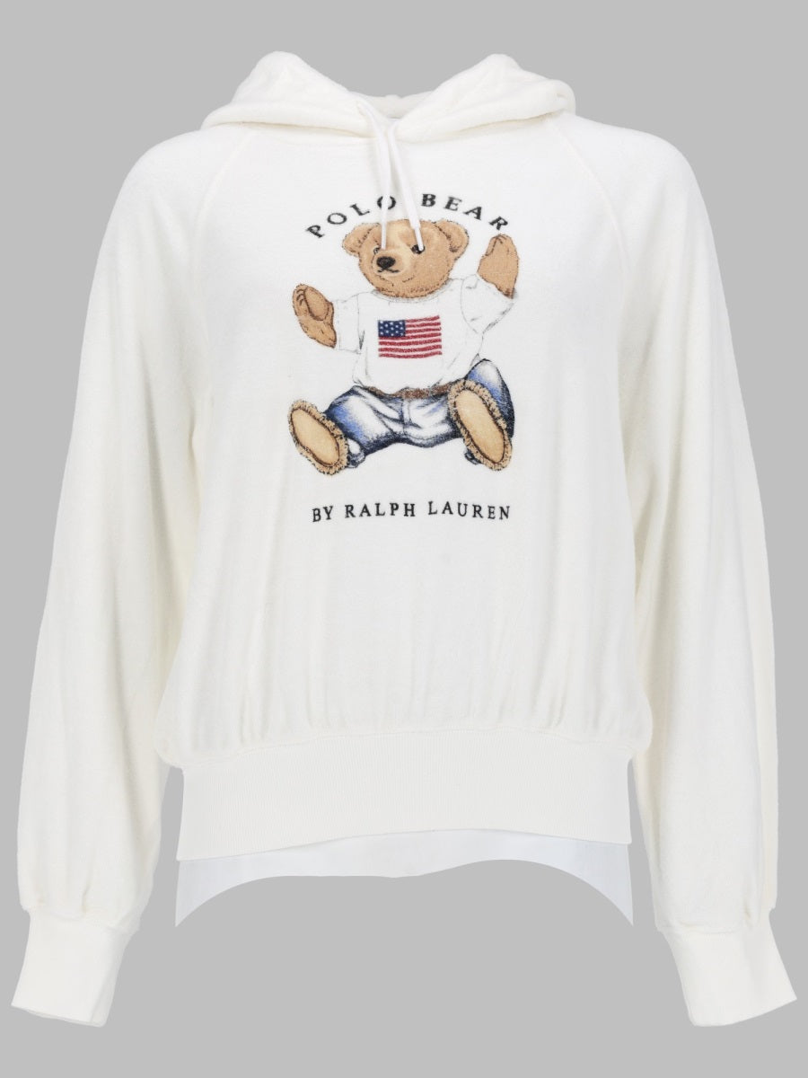 Sweatshirt Polo Bear White Cotton Sweatshirts