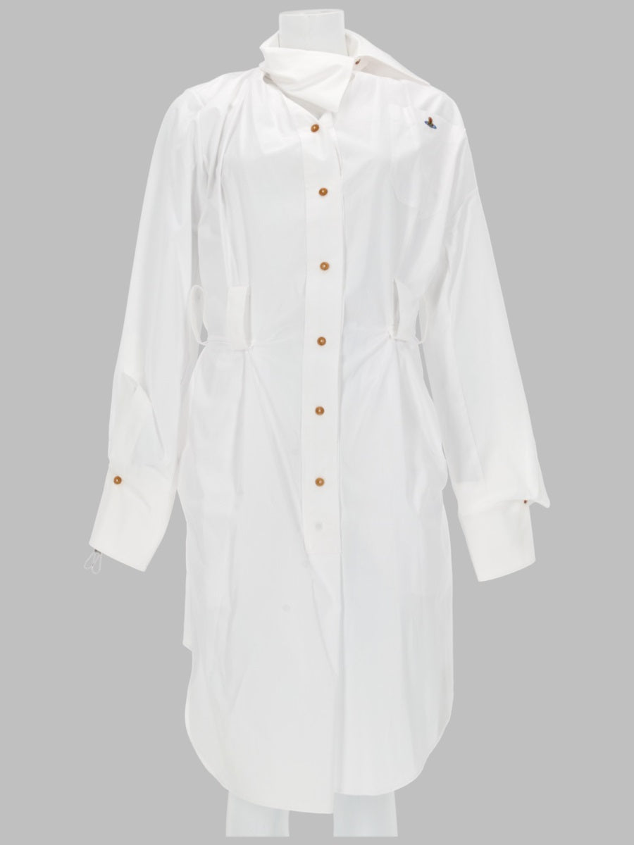 Shirt Dress Drunken White Cotton