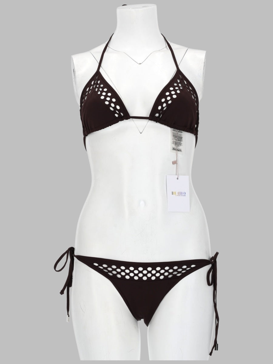 Bikini Il Primo Bagno Brown Lycra Polyamide Swim Shorts