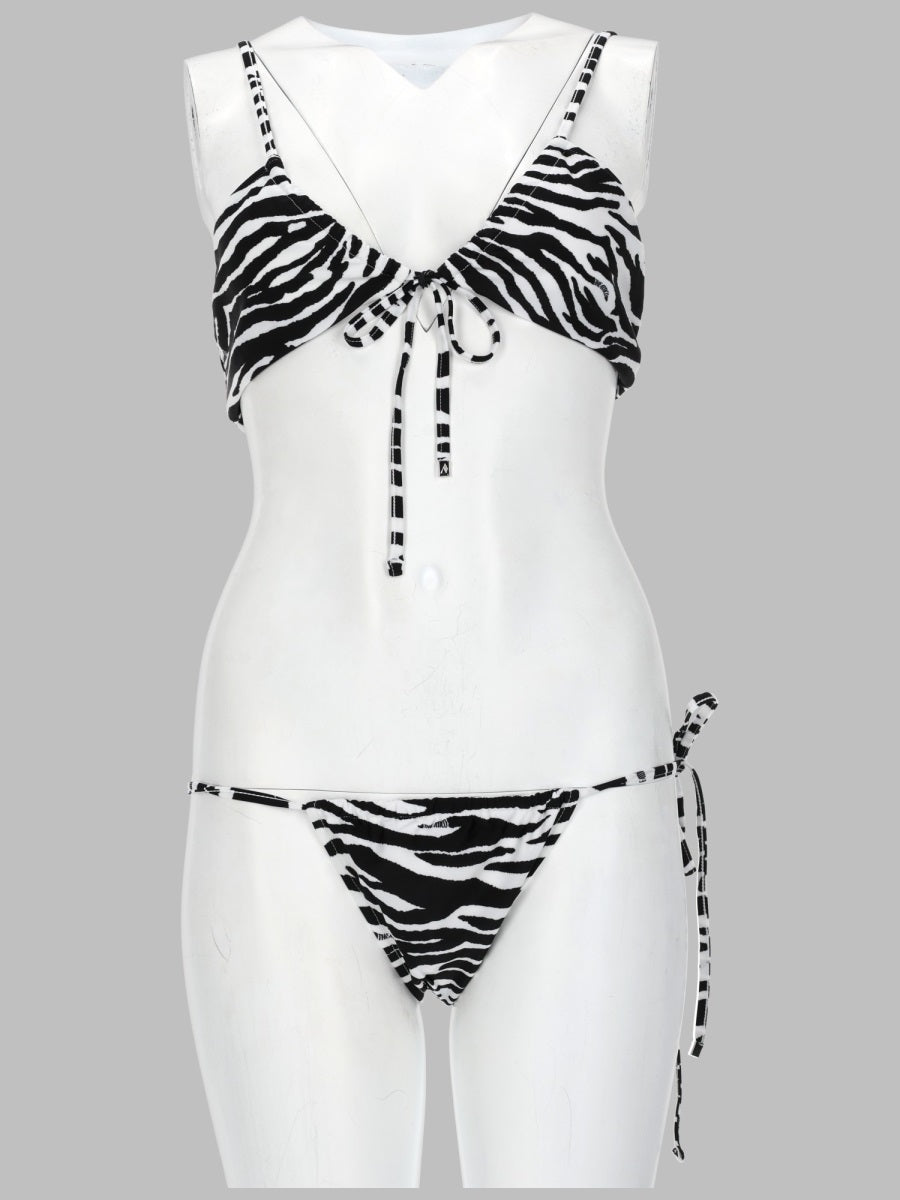 Bikini Animalier Print Multicolour Polyester Swim Shorts
