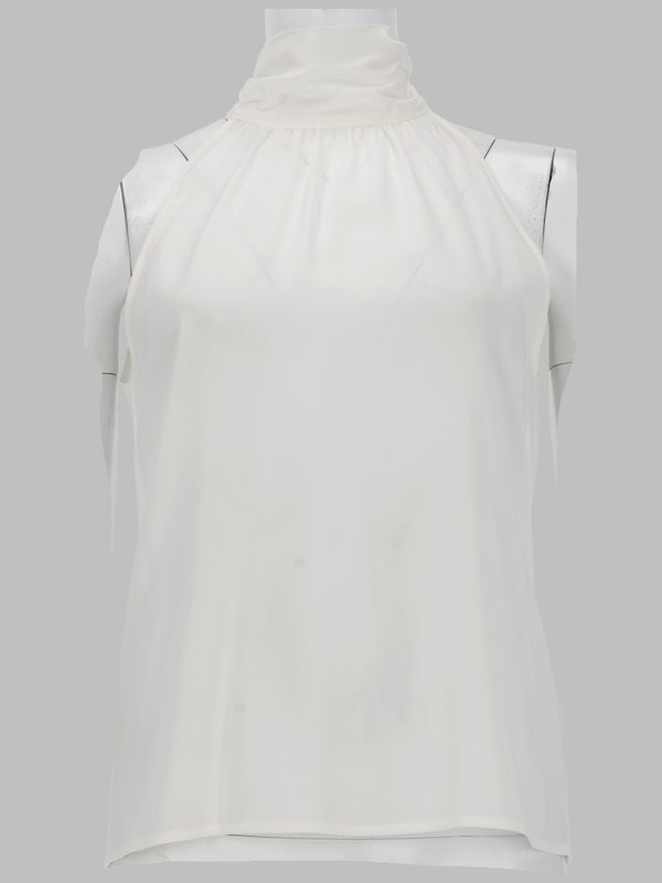Top Anita Georgette White Viscose Tops