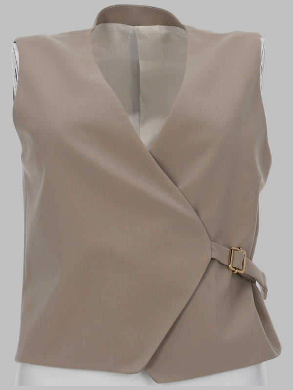 Gilet Angela Ivory Virgin Wool Waistcoats & Gilets