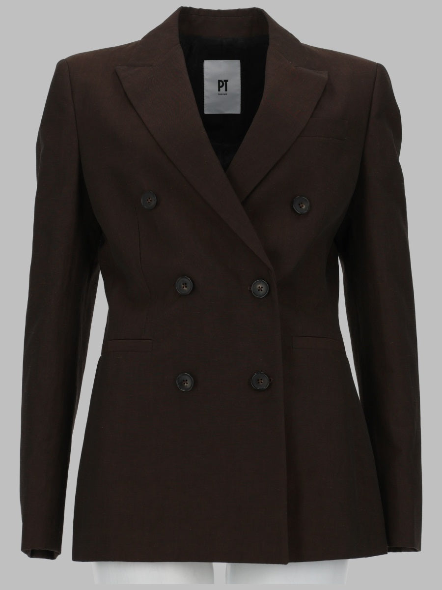 Jacket Romy Linen-Cotton Brown