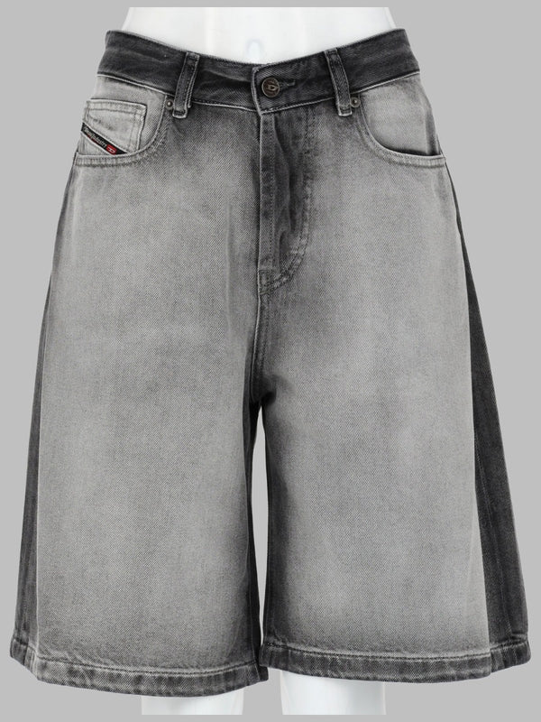 Denim Shorts Skeleton Grey Cotton