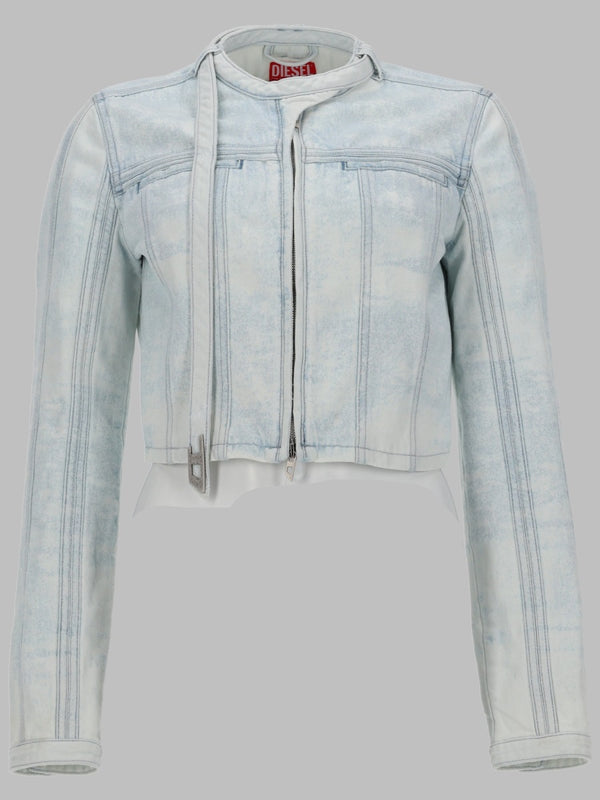 Cropped Jacket De-Saphix Baby Blue Cotton