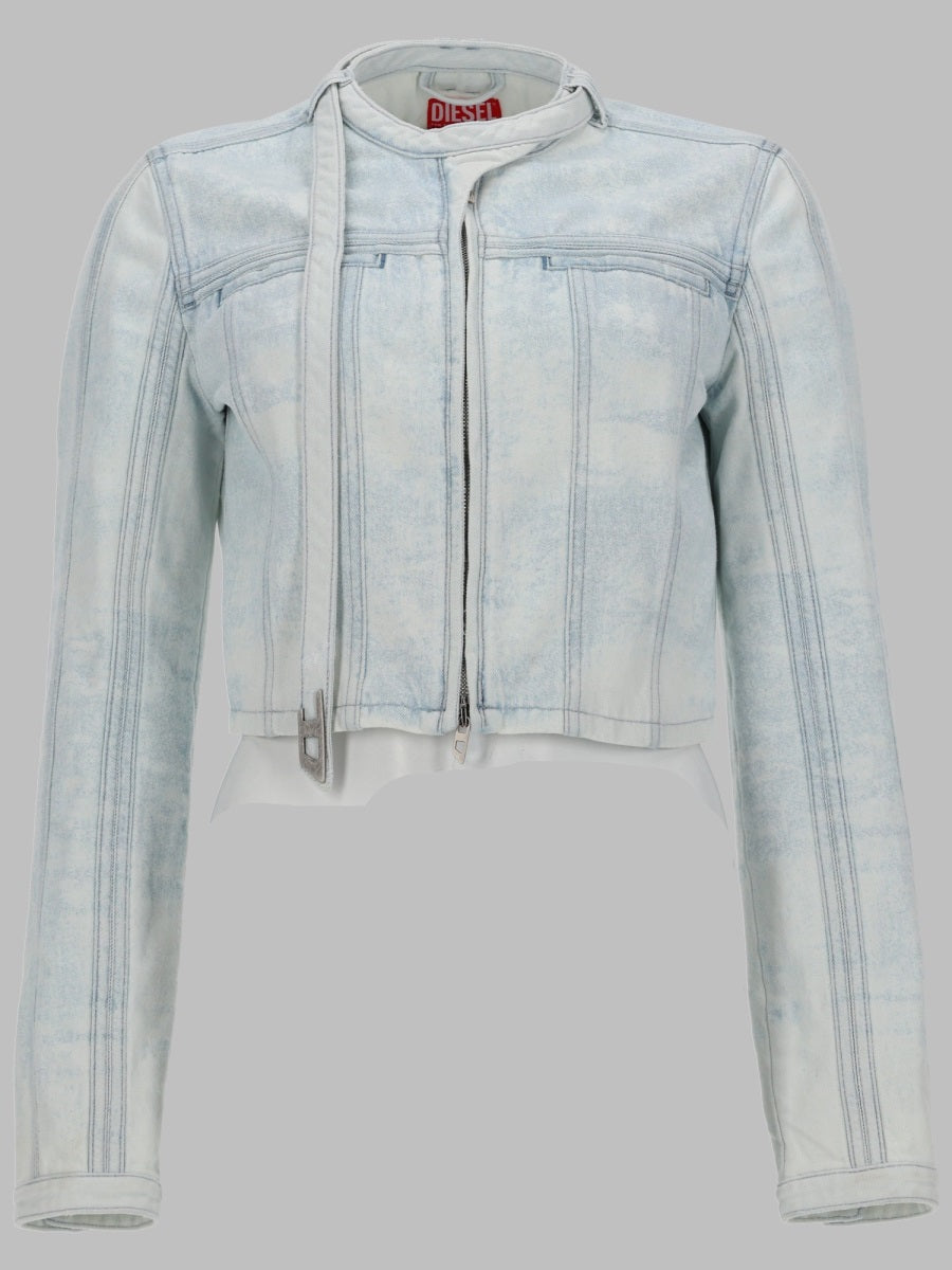 Cropped Jacket De-Saphix Baby Blue Cotton