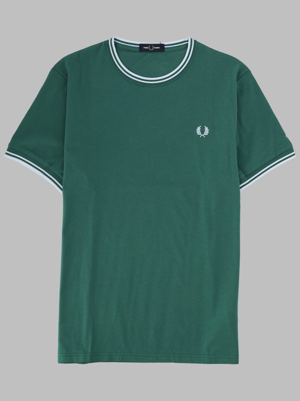 T-Shirt Double Stripe Green Cotton T-shirts