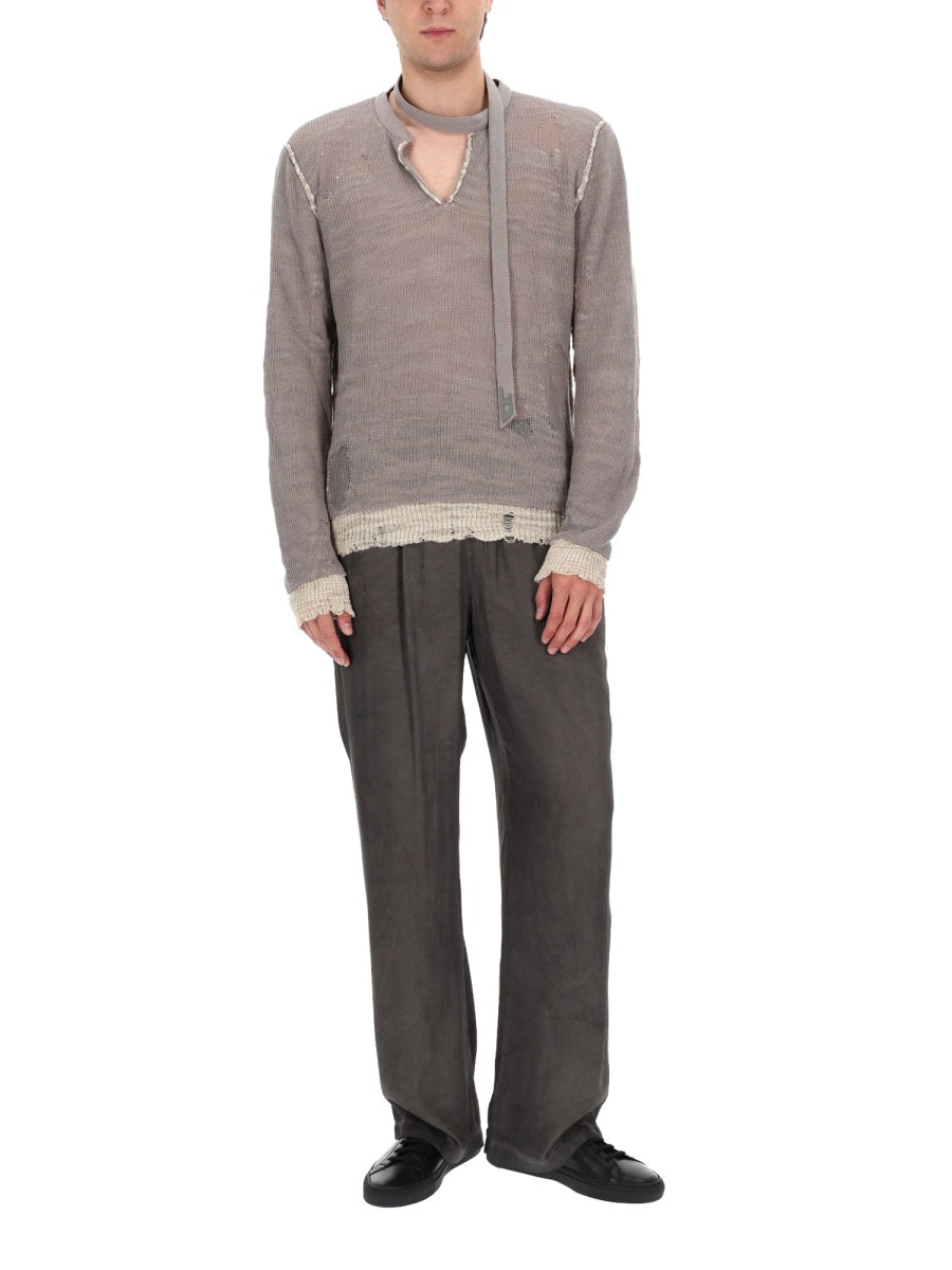 Knit Jumper K-Daianeris Grey Cotton Jumpers