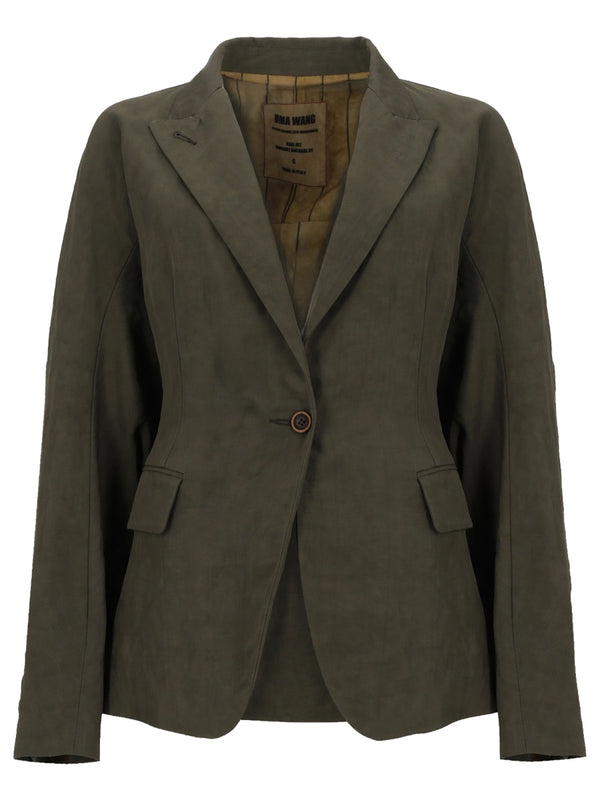 Kaia Jacket Grey Linen Blend Viscose