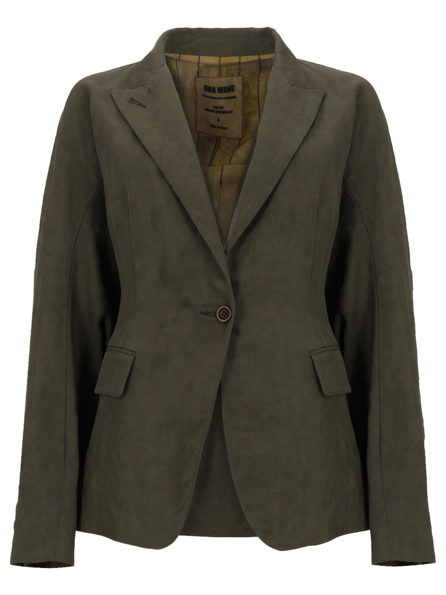 Kaia Jacket Grey Linen Blend Viscose