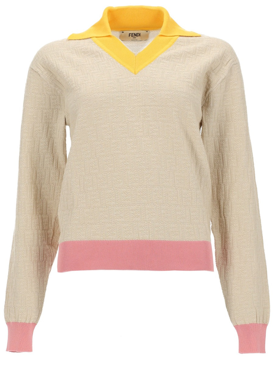 Cotton And Silk Jumper Beige Jumpers
