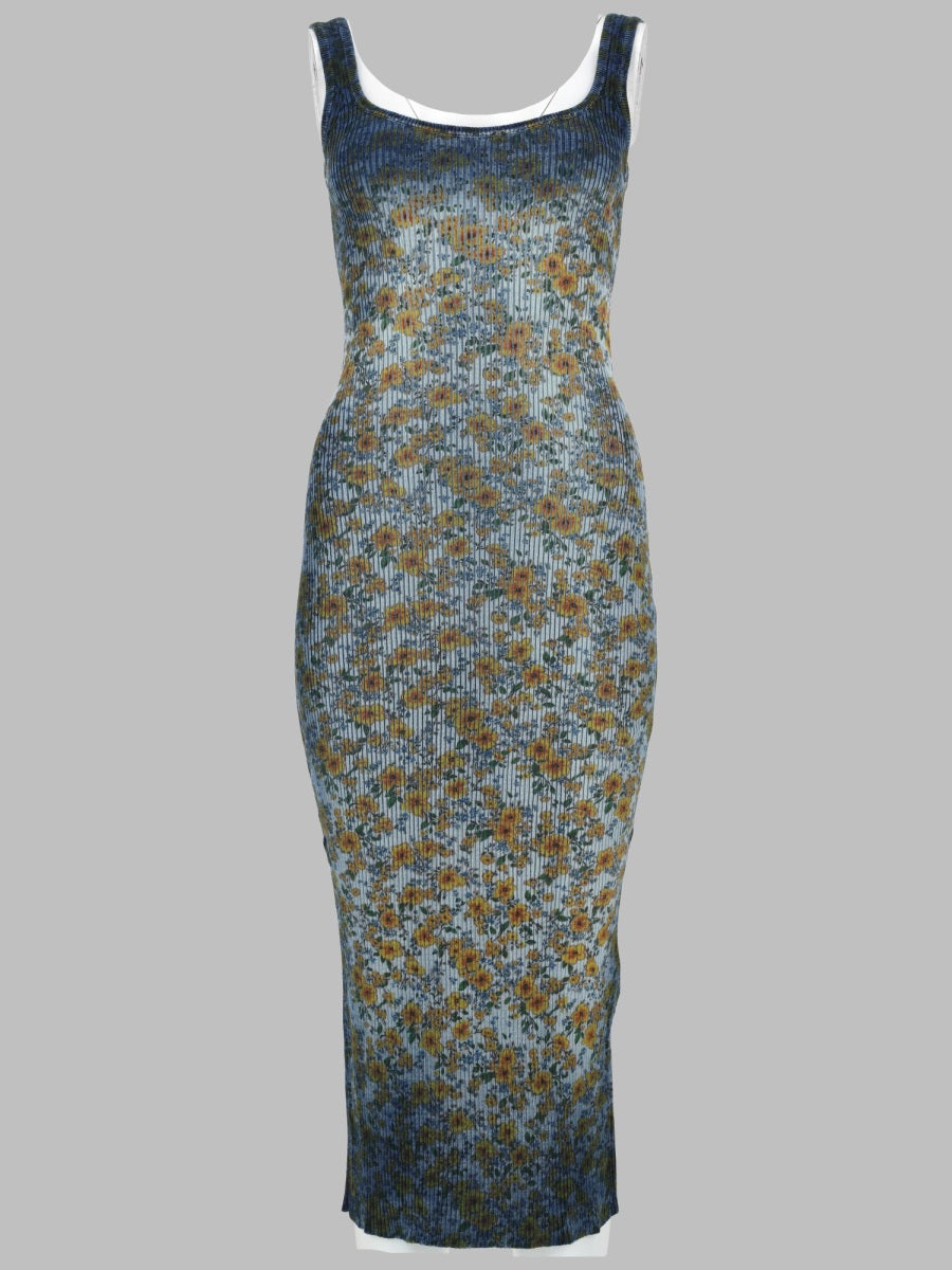 Midi Dress M-Egita Blue Cotton